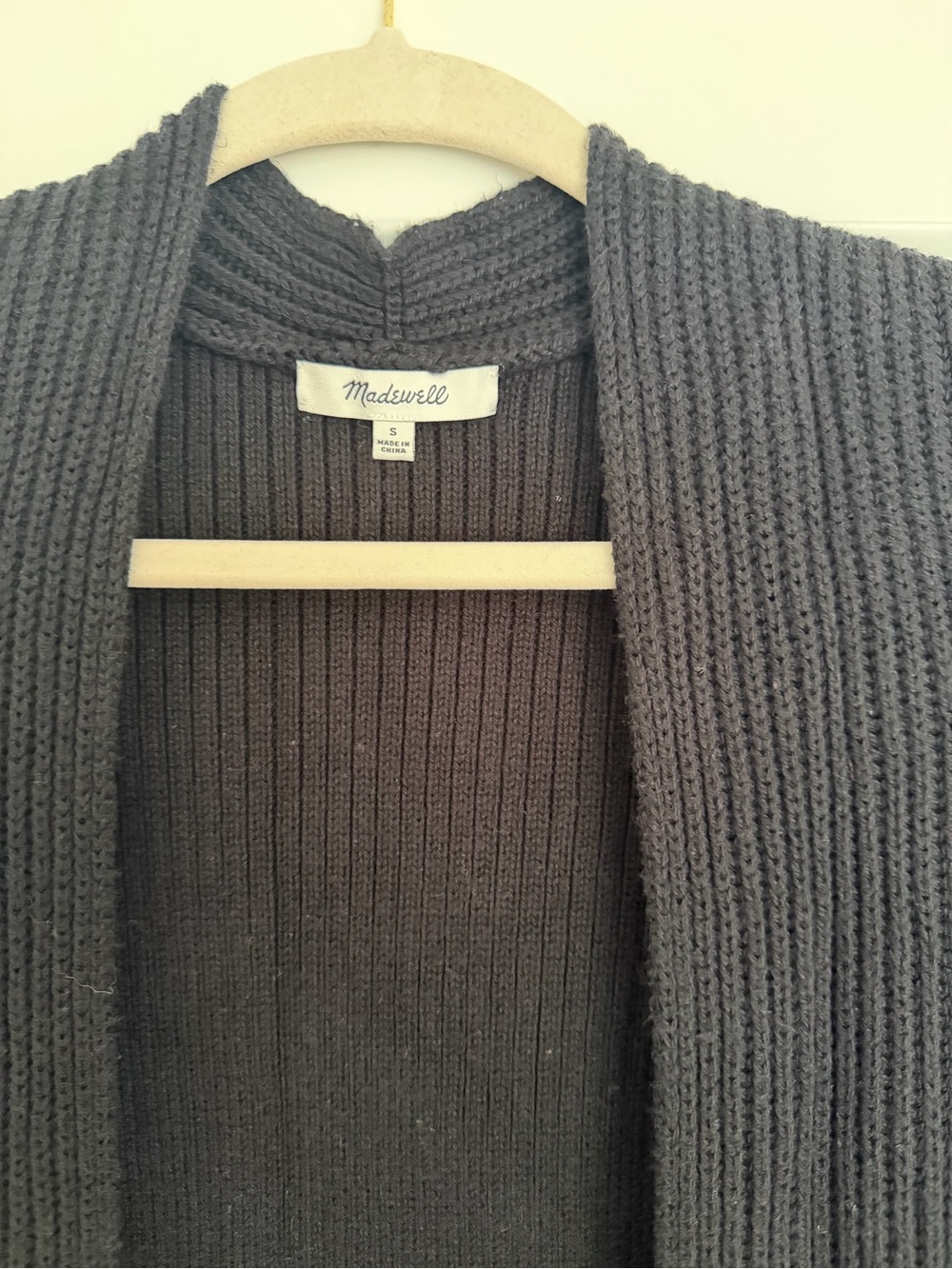 Open-Front Ribbed Cardigan Sweater - Black - Picture 2 of 3